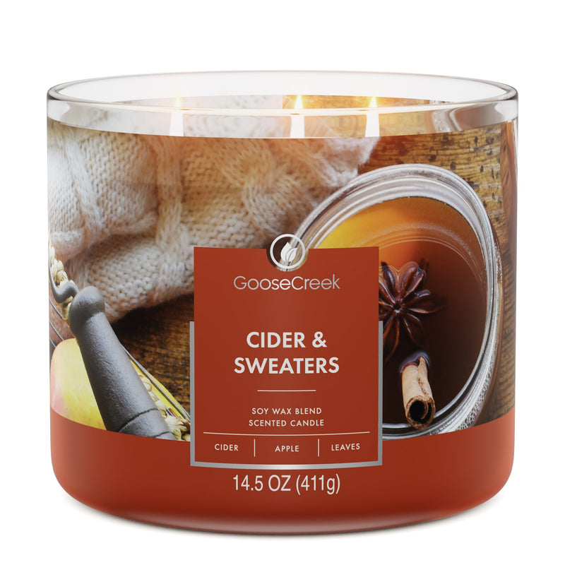 Cider & Sweaters 3-Wick Candle Wave 2-0149